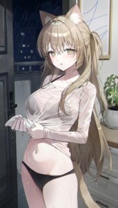 Rating: Questionable Score: 12 Tags: animal_ears bra moka_01 nekomimi pantsu see_through tail wet wet_clothes User: Anonymous