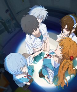 Rating: Safe Score: 8 Tags: ayanami_rei ikari_shinji makinami_mari_illustrious megane nagisa_kaworu neon_genesis_evangelion seifuku souryuu_asuka_langley tagme User: saemonnokami