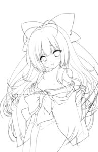 Rating: Questionable Score: 4 Tags: breasts kimono loli lump_of_sugar moekibara_fumitake nipples no_bra nue open_shirt sketch tayutama tayutama_2 User: k25c2yf