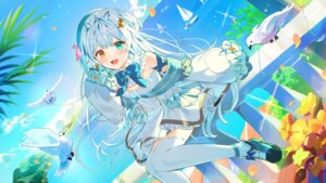 azna dress heterochromia indie_virtual_youtuber thighhighs umino_yuki