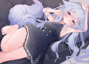 animal_ears dress leafpie_zaurus no_bra tail vrchat