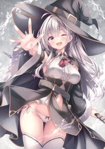 Rating: Questionable Score: 58 Tags: pantsu ryo_(botsugo) skirt_lift string_panties thighhighs weapon witch User: Anonymous