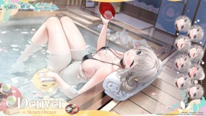 azur_lane bathing bikini denver_(azur_lane) expression manjuu_(azur_lane) onsen sake swimsuits tagme wallpaper wet