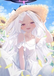 Rating: Safe Score: 17 Tags: blue_archive dress halo horns kuchisode skirt_lift sorasaki_hina summer_dress User: KenB