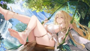 Rating: Questionable Score: 37 Tags: azur_lane feet garter gouden_leeuw_(azur_lane) lingerie mo:oku no_bra nopan pointy_ears see_through User: BattlequeenYume