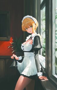 maid miyamoto_frederica no_bra qingli_ye skirt_lift the_idolm@ster the_idolm@ster_cinderella_girls