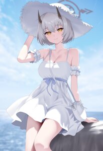 Rating: Questionable Score: 23 Tags: blue_archive dress halo himuro_sena horns potgit skirt_lift summer_dress User: 弱受猫