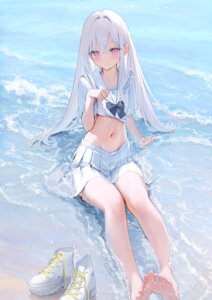 Rating: Questionable Score: 69 Tags: mignon seifuku shiro_(mignon) shirt_lift skirt_lift undressing wet User: hrbzz