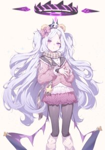animal_ears blue_archive devil halo horns pantyhose seifuku sorasaki_hina sweater ugjk0925 wings