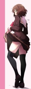 hibike!_euphonium nii_manabu oumae_kumiko seifuku skirt_lift thighhighs
