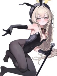 Rating: Questionable Score: 51 Tags: animal_ears blue_archive bunny_ears bunny_girl halo loli no_bra pantyhose professor_niyaniya shogunx1x User: KenB
