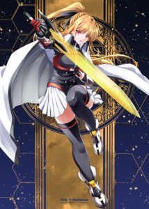 Rating: Safe Score: 21 Tags: armor fate_testarossa mahou_shoujo_lyrical_nanoha skirt_lift sougetsu_izuki sword thighhighs User: Genex