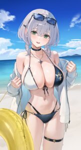 Rating: Questionable Score: 46 Tags: bikini garter hololive megane open_shirt shirogane_noel swimsuits undressing watao wet User: Genex