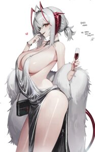 Rating: Questionable Score: 42 Tags: arknights azur_lane cosplay dress horns ness_(pjw0168) no_bra nopan skirt_lift st._louis_(azur_lane) tail w_(arknights) User: Genex
