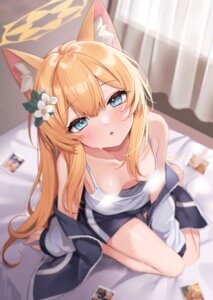 Rating: Questionable Score: 49 Tags: animal_ears blue_archive detexted gym_uniform halo iochi_mari lingerie loli nekomimi sasakichi see_through wet wet_clothes User: whitespace1