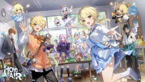 aether armor bloomers chibi citlali columbina genshin_impact headphones horns lumine nahida paimon pointy_ears seifuku skirk skirt_lift sweater sword tagme tartaglia weapon witch xiao