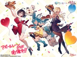 animal_ears atelier atelier_yumia azur_lane benitama heels koei_tecmo lenja nina_friede skirt_lift tail yumia_liessfeldt