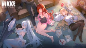 Rating: Questionable Score: 39 Tags: armor bodysuit chibi cinderella_(nikke) crown_(nikke) dress_shirt fishnets goddess_of_victory:_nikke lingerie no_bra open_shirt pajama pantyhose rapi_(nikke) see_through tagme User: moonian