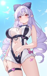 garter poinia pointy_ears see_through swimsuits tattoo vivian_banshee zenless_zone_zero