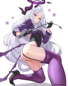 Rating: Questionable Score: 48 Tags: ass blue_archive devil halo heels horns leotard loli paintlabor sorasaki_hina stockings thighhighs weapon wings User: KenB