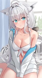 Rating: Questionable Score: 48 Tags: animal_ears bikini_top hololive hololive_gamers kitsune niboshi_(nibosisuzu) open_shirt shirakami_fubuki swimsuits tail User: Anonymous