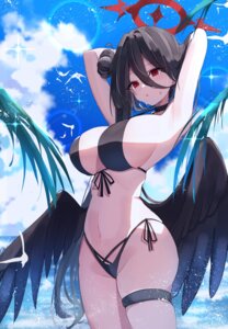Rating: Questionable Score: 23 Tags: angel bikini blue_archive garter hanekawa_hasumi liyaku swimsuits thong wings User: BattlequeenYume