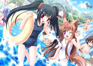 Rating: Safe Score: 16 Tags: animal_ears kitsune lump_of_sugar moekibara_fumitake nue school_swimsuit swimsuits tail tayutama wet User: k25c2yf