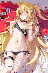 Rating: Questionable Score: 63 Tags: bandages bandaid blood bra garter indie_virtual_youtuber loli pantsu panty_pull sikimosh snzkuo_(vtuber) string_panties undressing User: Anonymous