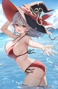 bikini blue_archive halo lnji_(rnlwls34) shirao_eri swimsuits wet witch
