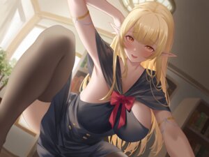 Rating: Questionable Score: 35 Tags: dress elf no_bra pointy_ears see_through skirt_lift suzuame_yatsumi thighhighs wallpaper User: Arsy