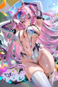Rating: Questionable Score: 77 Tags: garter heterochromia leotard megane meion no_bra stockings thighhighs wet User: 御神