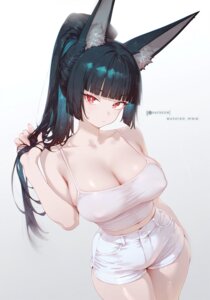 Rating: Questionable Score: 86 Tags: animal_ears erect_nipples hoshimi_miyabi kitsune mashiro_www no_bra zenless_zone_zero User: eridani
