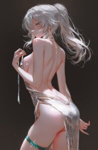 ass dress garter honkai:_star_rail nixeu no_bra nopan stelle undressing