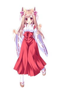 animal_ears kitsune lump_of_sugar miko mito_kohaku moekibara_fumitake tayutama tayutama_2