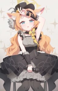 animal_ears blue_archive gaaratelier halo iochi_mari nekomimi pantyhose uniform wet