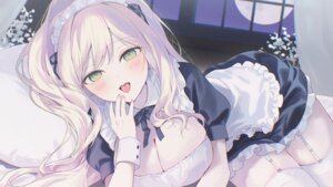 maid no_bra silltare stockings thighhighs wallpaper