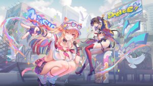 bra garter headphones heels megane mia_skye naruse_haru pantsu pantyhose see_through snowbreak:_containment_zone tagme thighhighs wallpaper