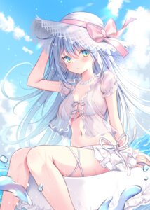 bikini garter see_through swimsuits watagashi_yui wet