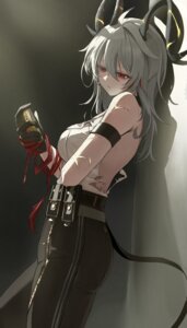 adversarial_noise dress_shirt haren_(taepong) horns no_bra tail torn_clothes wuthering_waves zani