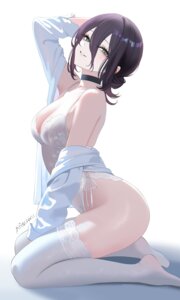 707arisu chainsaw_man lingerie open_shirt reze_(chainsaw_man) thighhighs