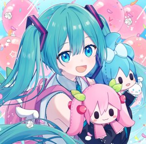 Rating: Safe Score: 25 Tags: chibi cinnamoroll hatsune_miku oosaka_rei sakura_miku sanrio vocaloid User: 弱受猫