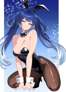 animal_ears bunny_ears bunny_girl heels iuno no_bra pantyhose twomoon wuthering_waves