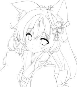 Rating: Safe Score: 4 Tags: animal_ears kimono kitsune lump_of_sugar madohi_shiroki_no_kamikakushi moekibara_fumitake sketch tooki_roka User: k25c2yf
