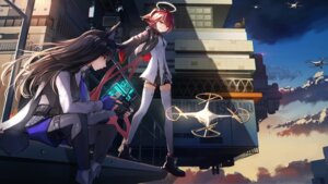 Rating: Safe Score: 6 Tags: angel animal_ears arknights exusiai_(arknights) garter ofallx texas_(arknights) thighhighs User: Genex