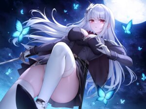 Rating: Questionable Score: 51 Tags: cream_pan oyuwari pantsu skirt_lift sword thighhighs uniform User: Anonymous