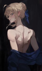 artoria_pendragon_(fate) fate/grand_order fate/stay_night no_bra robe yone_?_(yone_fatesealed)