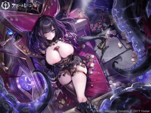 areola azur_lane dress garter no_bra pirate queen_anne's_revenge_(azur_lane) sword tagme thighhighs