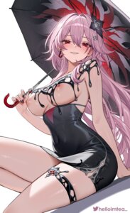 Rating: Questionable Score: 75 Tags: breasts dress evernight garter helloimtea honkai:_star_rail march_7th nipples no_bra skirt_lift umbrella User: Arsy
