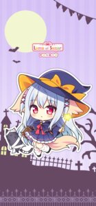 Rating: Safe Score: 5 Tags: animal_ears chibi halloween inumimi lump_of_sugar moekibara_fumitake neko nursery_rhyme shikishima_krile tail weapon witch User: k25c2yf