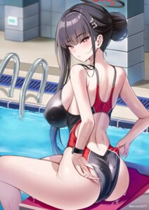 Rating: Questionable Score: 61 Tags: blue_archive bnari halo swimsuits tsukatsuki_rio wet User: Arsy